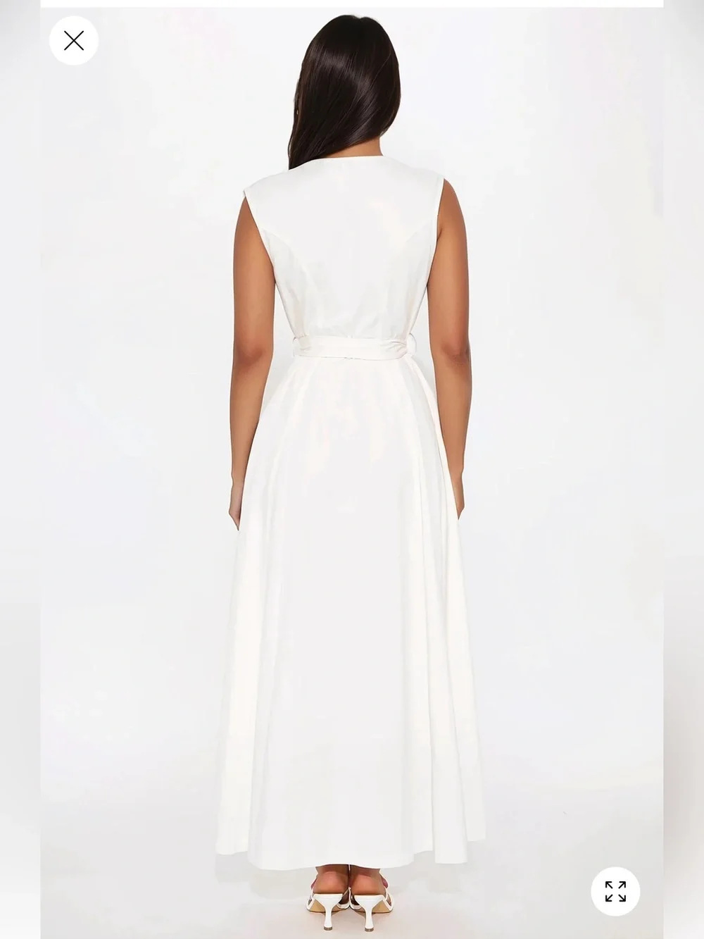 Fashion Nova Sandra Twill Maxi Dress - white - Picture 3 of 4
